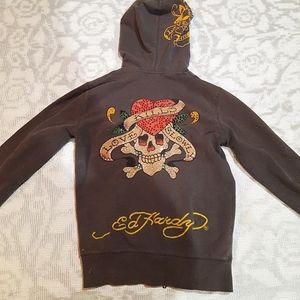 Ed hardy zip up hoodie